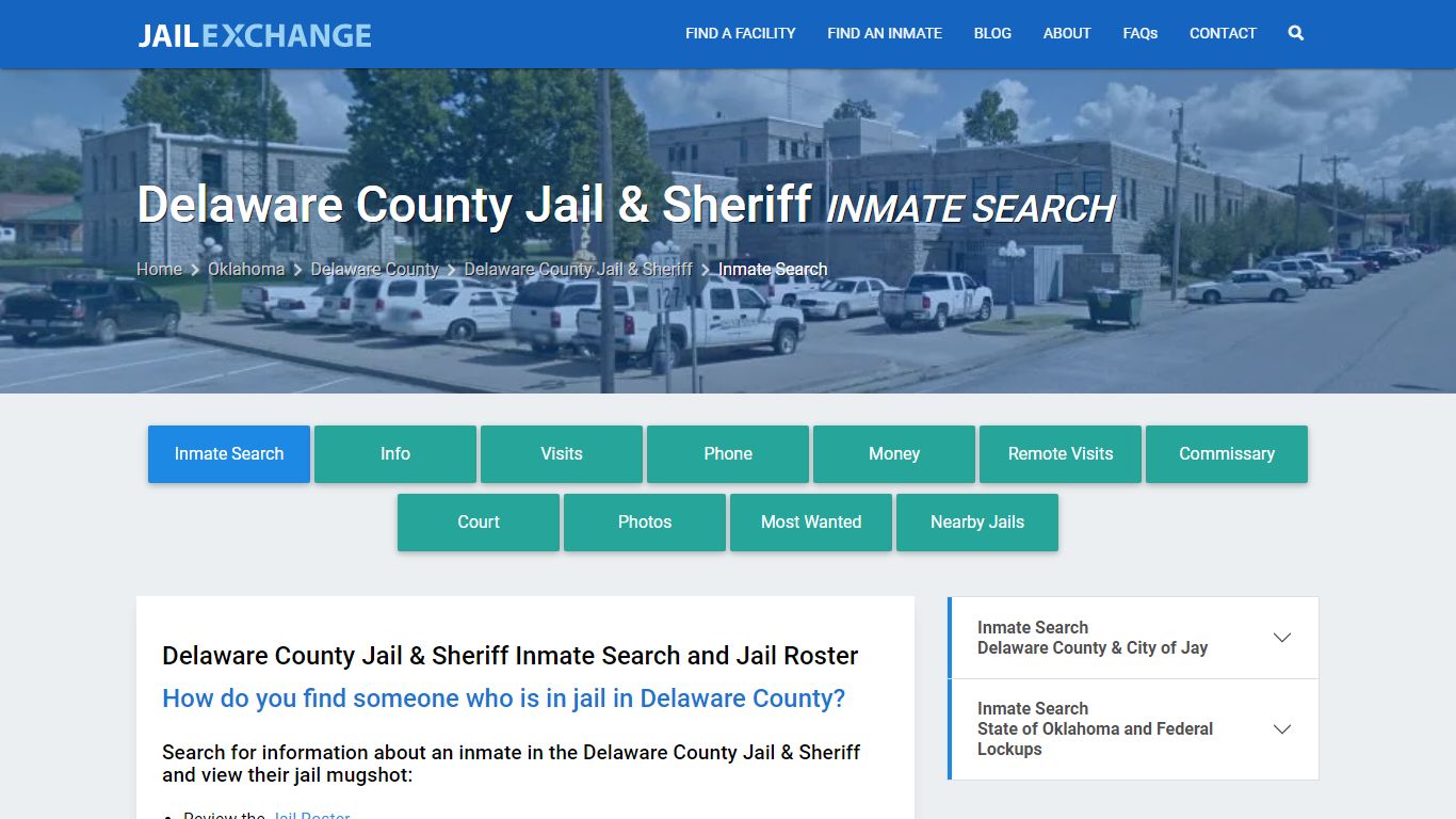 Inmate Search: Roster & Mugshots - Delaware County Jail & Sheriff, OK