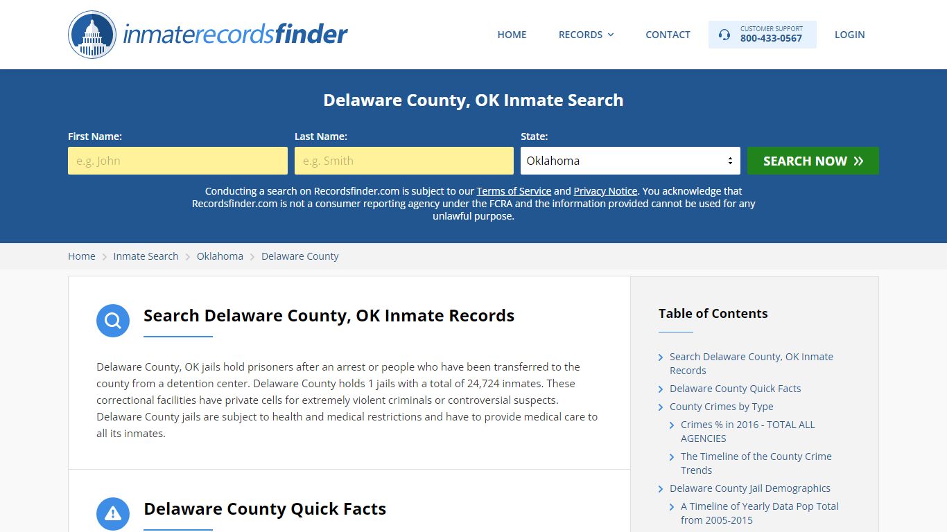 Delaware County, OK Inmate Lookup & Jail Records Online